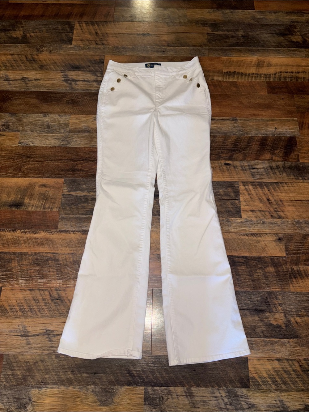Democracy "Ab"solution High-Rise Itty Bitty More Bootcut Jean White